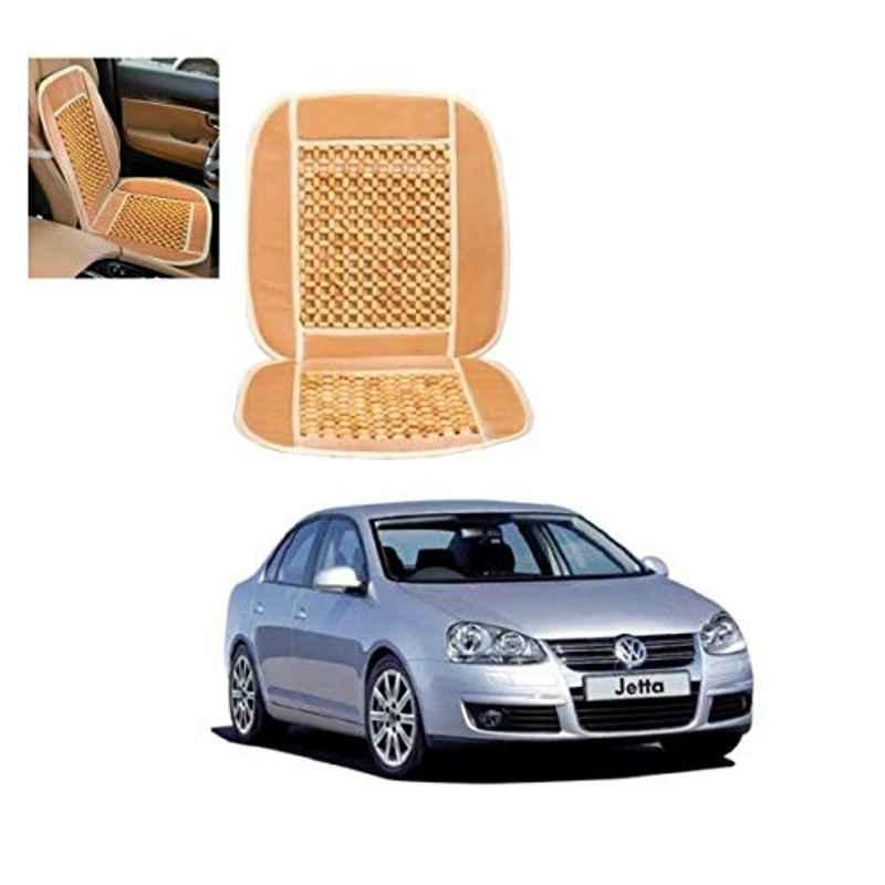 Kozdiko Wooden Bead Seat with Beige Velvet Border for Volkswagen Old Jetta 2008-2015