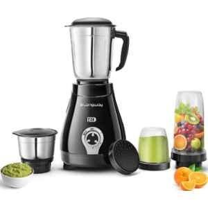 Longway Reo 750W ABS Black & Gray Mixer Grinder with 4 Jars