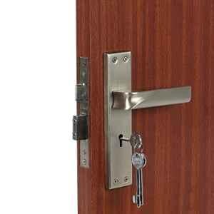 Voltizi 70mm ‎Zinc ‎Satin Finish Mortise Door Long Keyed Lock Set for Main Door Long Keyed, CRZ016