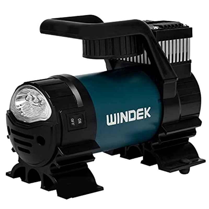 Windek 4001 Heavy Duty Tyre Inflator With Advanced Design, Speedy Inflation Air Pump Compatible With All Bike & Car (Silver)
