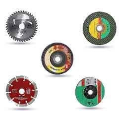 Walkers 5 Pcs 100mm Metal Wheels Set for Angle Grinder, WKCB402