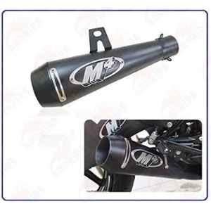 RA Accessories Black M4 with Mesh Silencer Exhaust for Honda CB 125 Shine SP