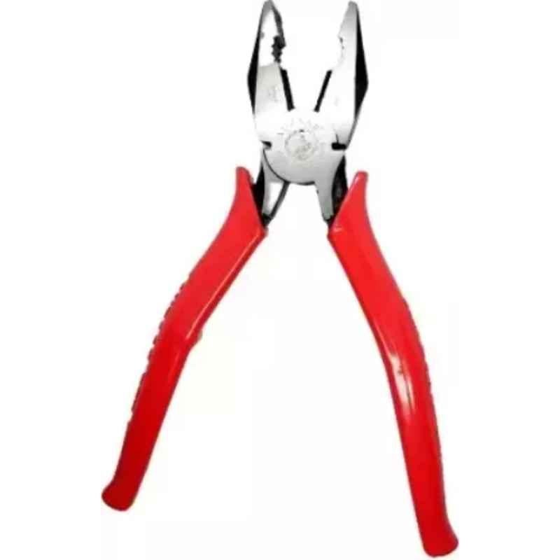 Sky Blue 7.8 inch Iron Lineman Plier, SB/RED