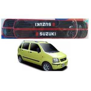 SureStrive 4 Pcs PVC & Rubber Black Car Door Sill Plate Set for Maruti Suzuki Old WagonR All Model