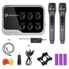 Ultraprolink Sing-Along Duet 2.4GHz Bluetooth Wireless Karaoke & Live Broadcast Mixer with Dual Mic, UM1002D