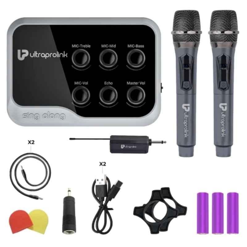 Ultraprolink Sing-Along Duet 2.4GHz Bluetooth Wireless Karaoke & Live Broadcast Mixer with Dual Mic, UM1002D