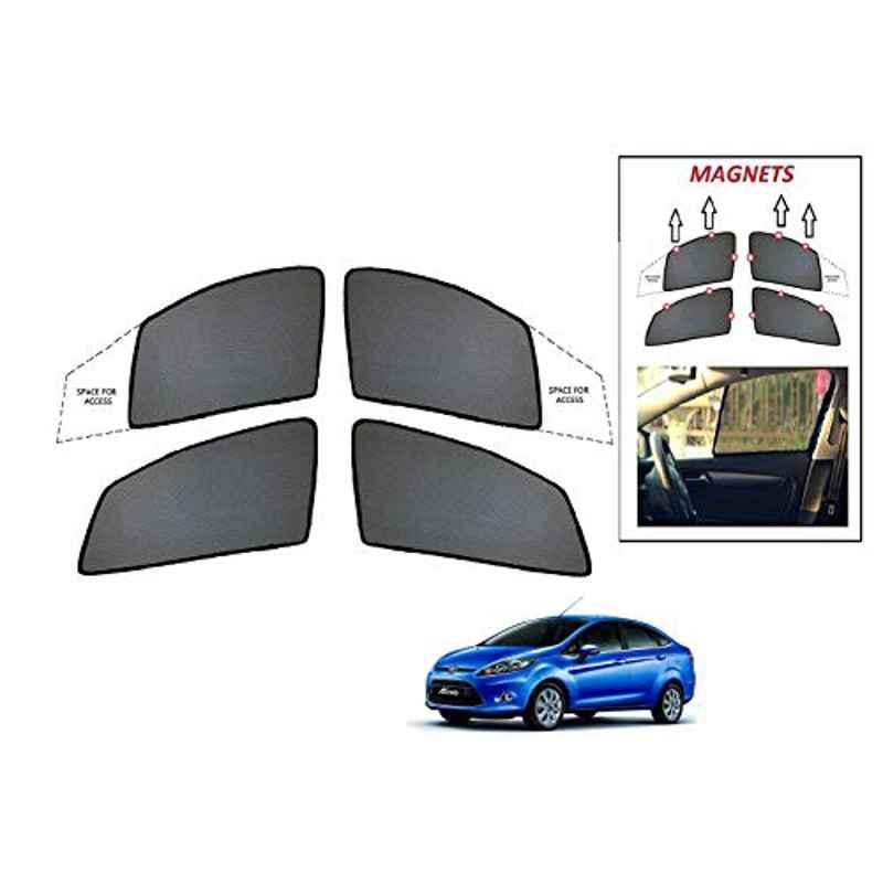 Kozdiko 4 Pcs Black Half Magnetic Car Sun Shade Set for Ford Fiesta