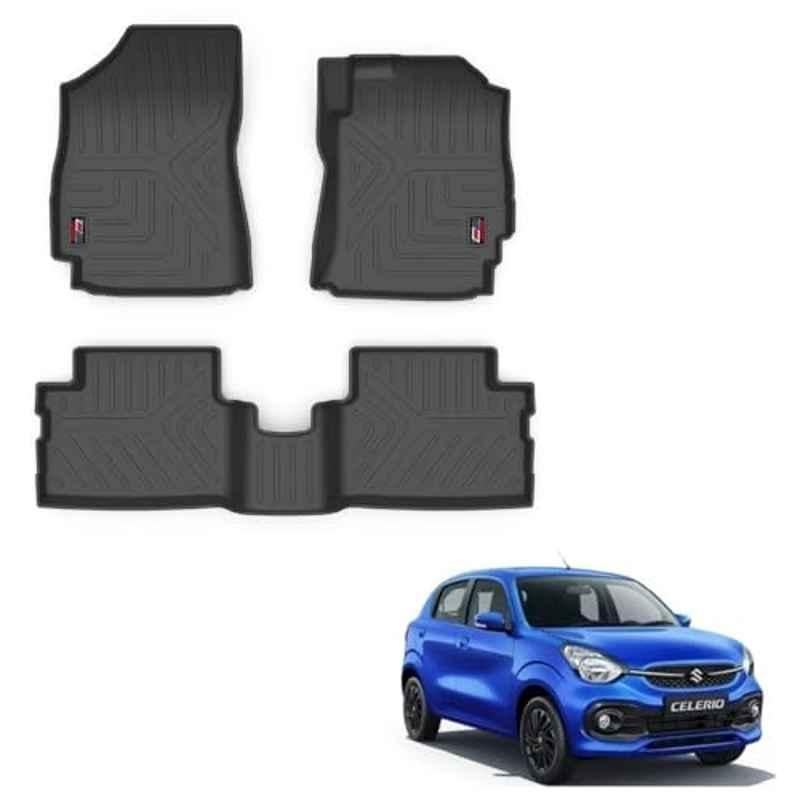 Kozdiko Thermoplastic Polyolefins 3D Life Long Car Floor Mat Set for Maruti Suzuki Celerio 4021-Present
