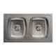 Carysil Elegance Double Bowl Stainless Steel Matt Finish Kitchen Sink, Size: 34x20x9 inch