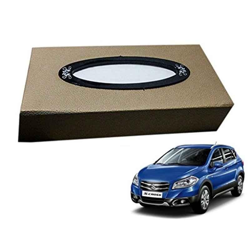Kozdiko 200 Sheets 100 Pulls Beige Tissue Paper Box for Maruti S Cross, koz_22208