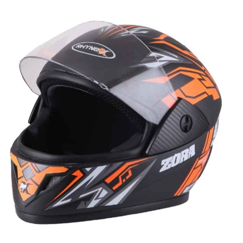 Rhynox Tendo Z Pro D2 Medium Orange Full Face Motorcycle Helmet