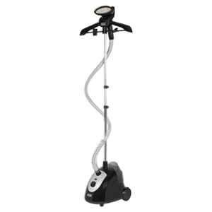 American Micronic 1700ml 1800W Black & Silver Standing Garment Steamer with Hanger, AMI-GS1-1800WDX