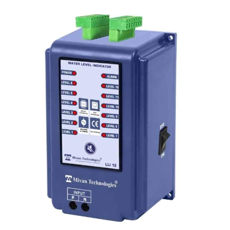 Mivan Technologies LLI 12 220-270VAC Single Phase Water Level Indicator with 13 Sensors Indicate 12 Different Level of Tank & Buzzer
