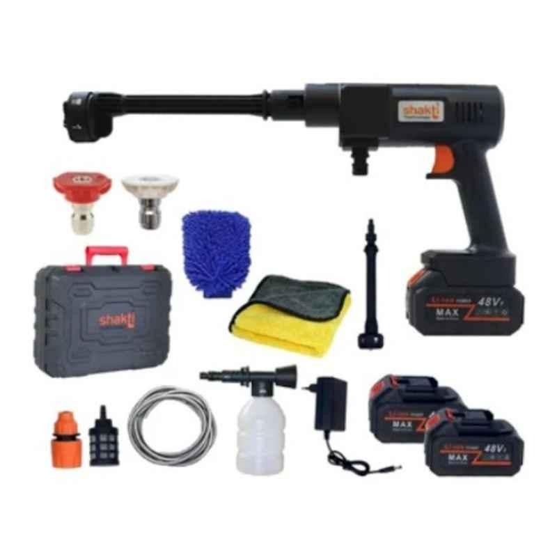 Shakti Technology CP-01 48W 8lph Black Cordless High Pressure Car Washer with Accessories