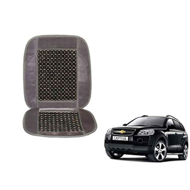 Kozdiko Wooden Beads Car Seat Cushion with Velvet Border for Chevrolet Captiva