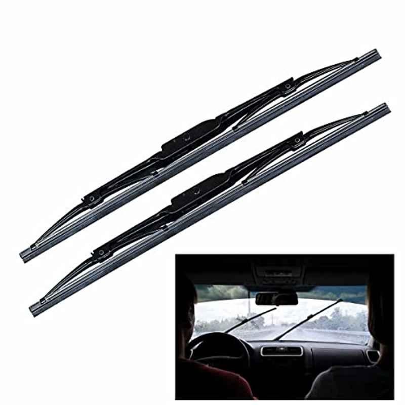 Miwings High Performance Oe Car Wiper Blade Durable Frame Steel Body Innovative Rubber Strip Replacement Blade (For Chevrolet Optra (Pack Of 2 Left & Right))