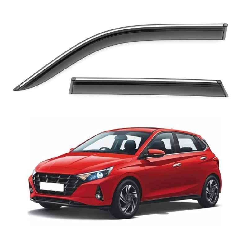 GFX GFWV-060 Silver Line 4 Pcs Wind Visor Set for Hyundai i-20 2020