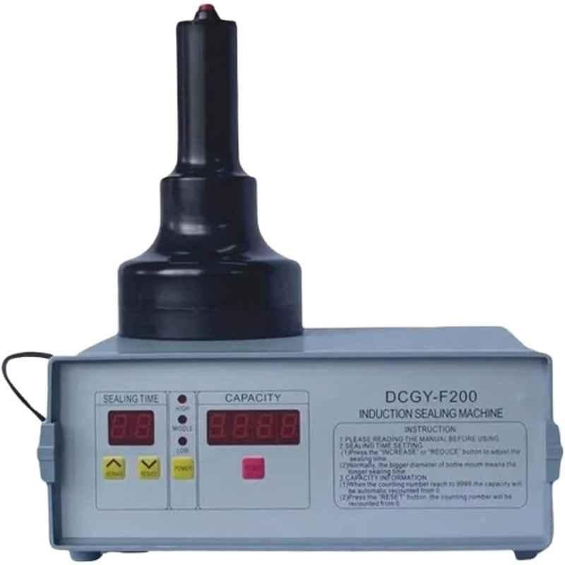 Universal Seal 220V Stainless Steel Grey Heavy-Duty Bottle Cap Induction Sealing Machine, DCGY-F200