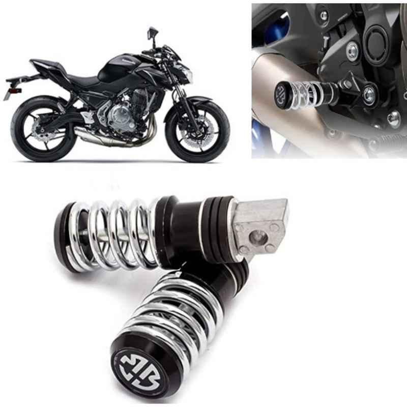 Auto Pearl 2 Pcs Steel Black Foot Rest Spring Coiled Set for Z650