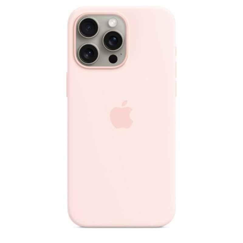 Apple iPhone 15 Pro Max Silicone Light Pink Back Case with MagSafe, MT1U3ZM/A