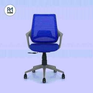 RM HOME Hamza Breathable Mesh Medium Back Blue Executive Chair