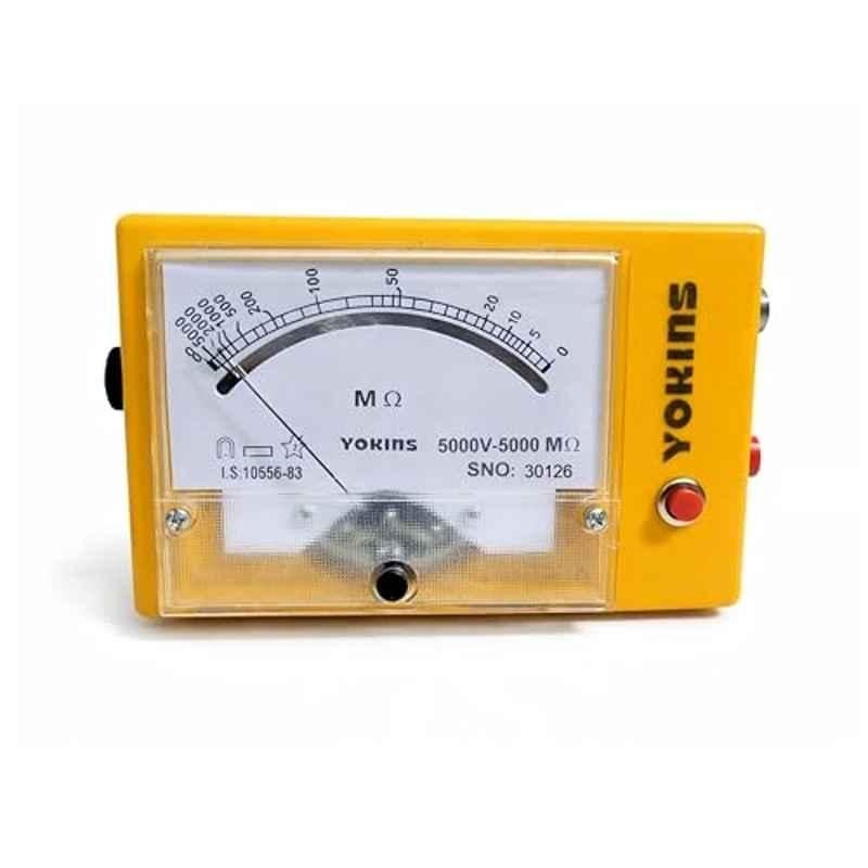 Yokins 5000V 5000 Mohms ABS Analog Megger Insulation Tester with Battery & Leads, BA-50050