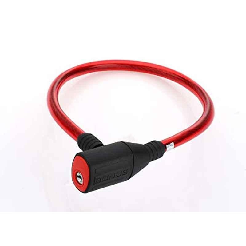 Bonus 333 22 inch Alloy Steel & PVC Key Operated Cable Cycle Lock