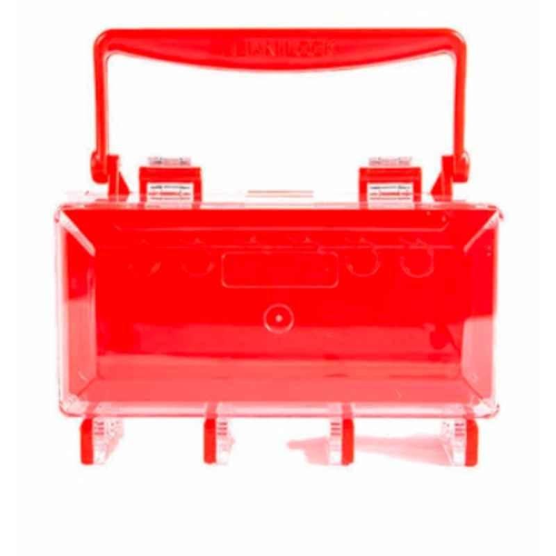Loto 200x150x90mm Red Group Lock Box, GLB-PLX18