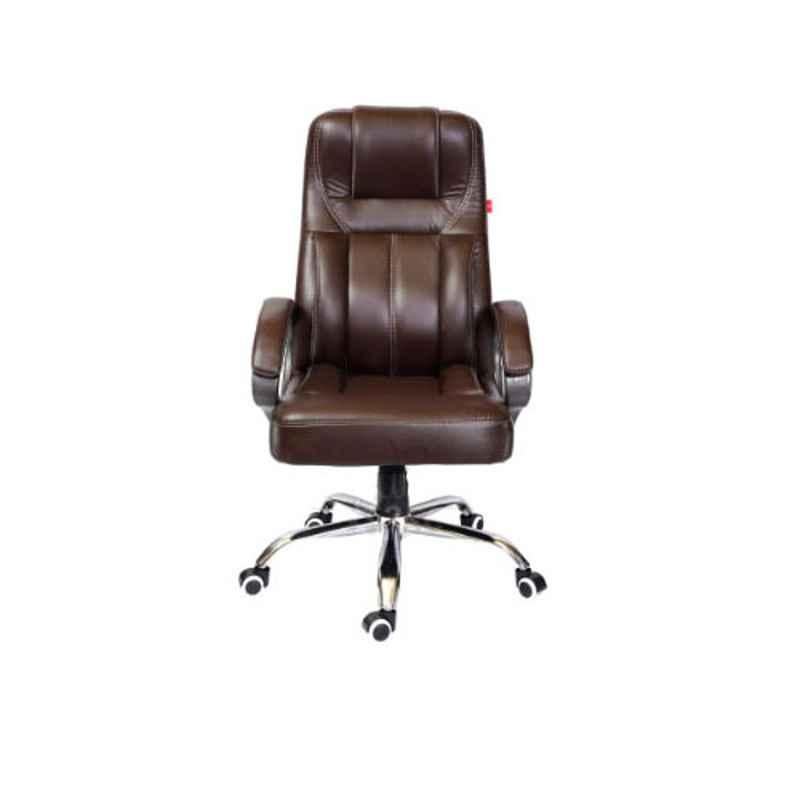 Rose Leather Brown Executive High Back Office Chair, 297