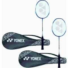 Yonex ZR 100 400g Light Blue Strung Badminton Racquet (Pack of 2)