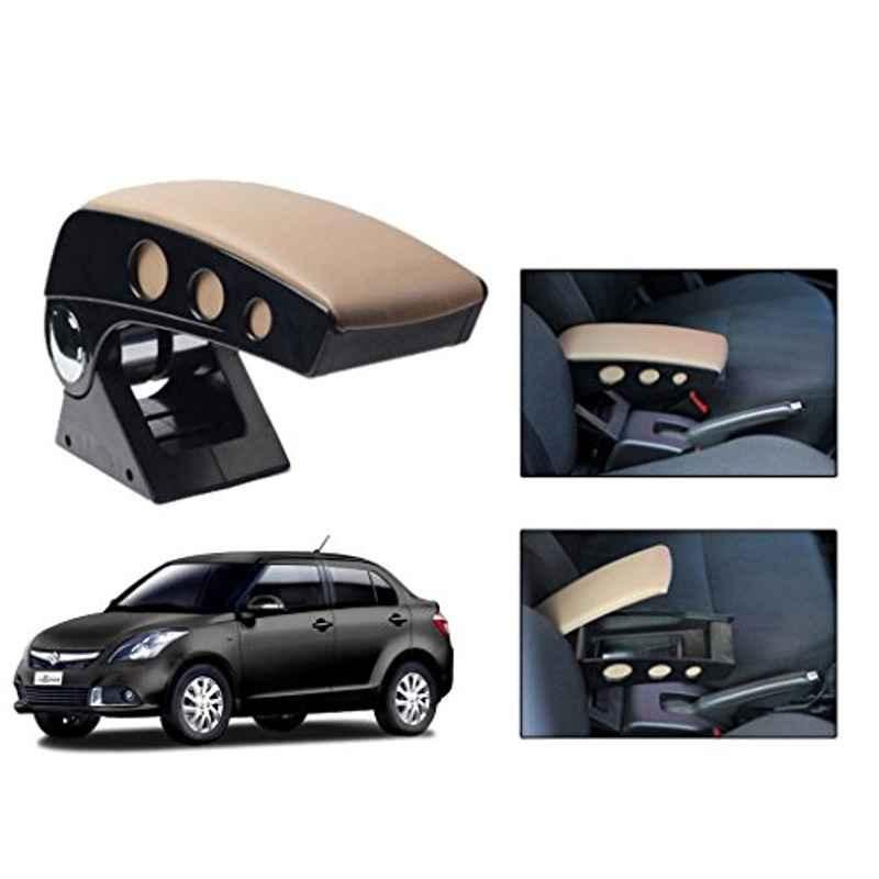 Kozdiko Beige Chrome Finish Car Armrest for Maruti Dzire
