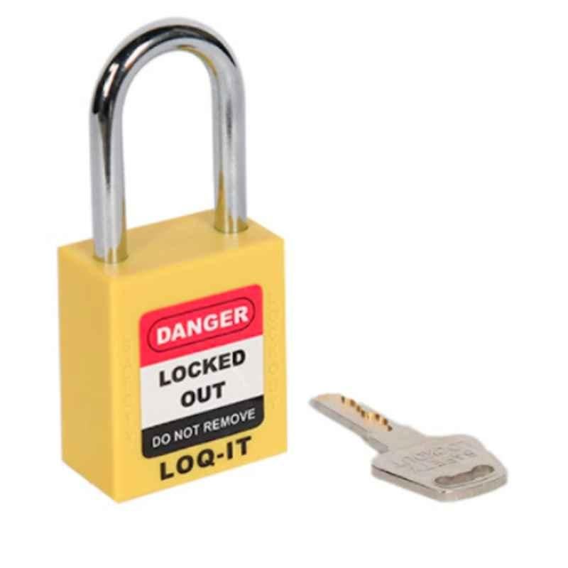 LOQ-IT 20mm Nylon Yellow Safety Lockout Padlock, PD-LQYLKDN38