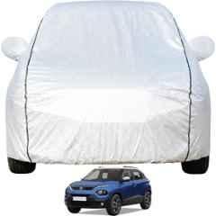 Allextreme Polyester Silver Car Cover with Mirror Pocket for Tata Punch 2007 & 2026 Models, PV-TP01