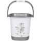 Joyo Super Deluxe 3 Pcs 25L Plastic Grey Square Bucket, 1100ml Mug & Medium Bath Stool Set with Lasaani 1000ml Water Bottle