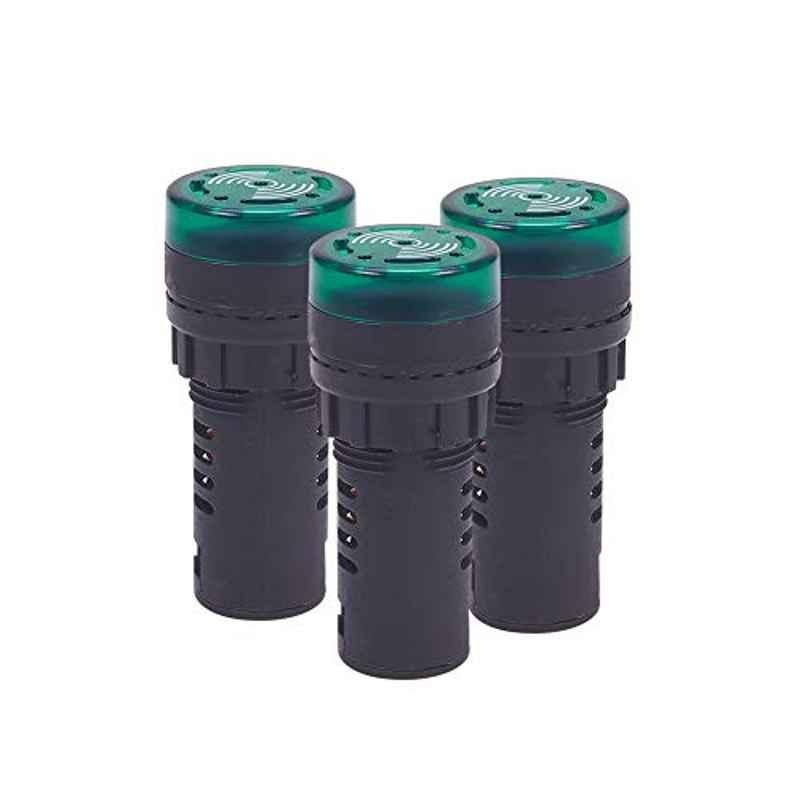 Othmro 22mm Plastic Green Indicator LED Light, AD16-22SM (Pack of 3)