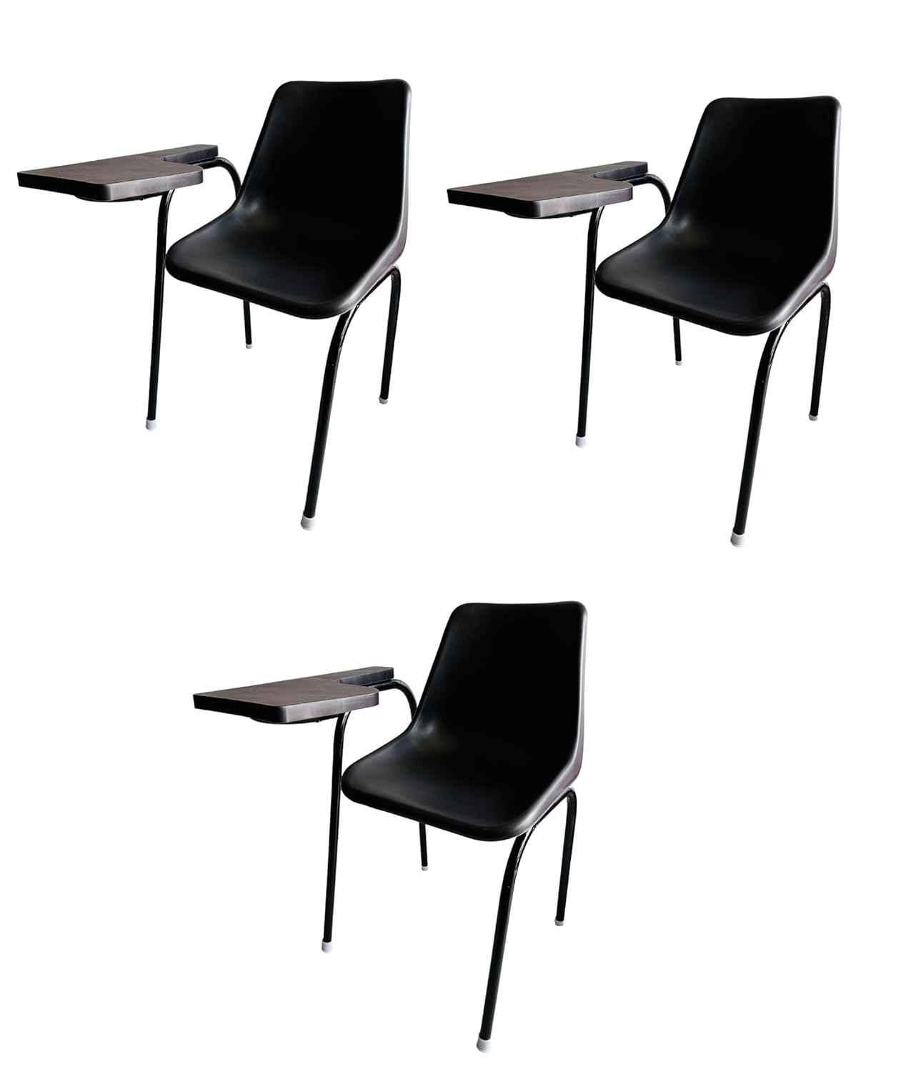 Buy P P Chair Cast Iron Brown Study Chair with Plastic Writing Pad