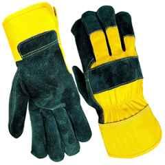 MPS 100 Leather & Polyester Green Welding Safety Gloves, Size: Free (Pack of 60)