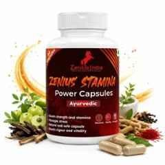Zenius India 60 Pcs Stamina Power Capsule with Catuba Bark, Vasant Kumakar Ras, Safed Musli & Shilajit for Boosts Strength & Improves Stamina