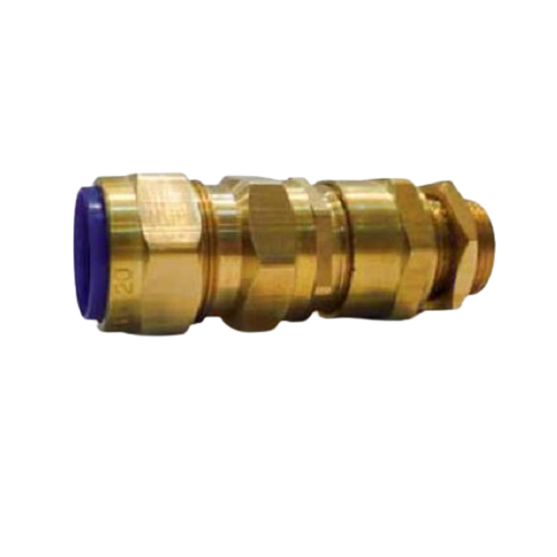Aftec 8.6x20mm Brass NP E1W Armour Gland, E1W 20/16