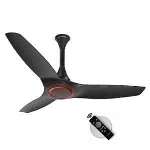 Longway Glideon 28W ABS Black Wood BLDC Anti Dust Decorative Ceiling Fan with Remote Control, Sweep: 1200mm