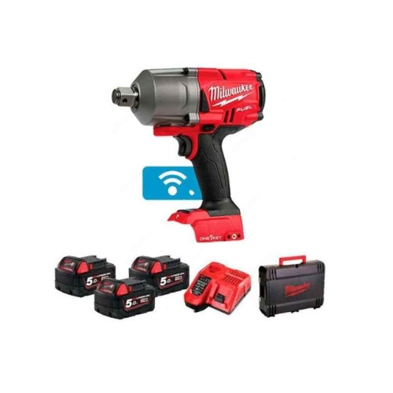 Milwaukee 6 Pcs 18V 3/4 inch One-Key Fuel High Torque Impact Wrench Kit, M18ONEFHIWF34-503X