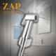 ZAP Stainless Steel Handheld Health Faucet Toilet Sprayer with Hose Pipe & Wall Hook