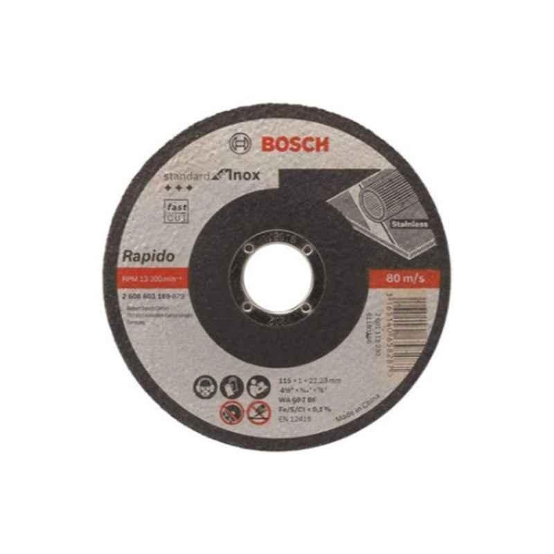 Bosch 80m/s Stainless Steel Black Cutting Disc, 2608603169