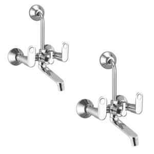 IRIS Joy Brass Chrome Finish Wall Mixer with Bend (Pack of 2)