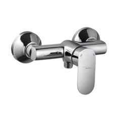 Jaquar Opal Prime White Matt Single Lever Shower Mixer with Leg & Wall Flange, OPP-WHM-15149PM