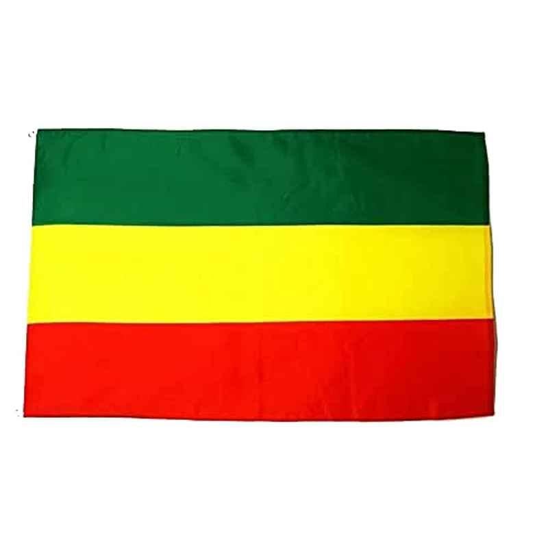 AZ Flag 2x3ft Polyester Multicolour Ethiopian Without Arms Civil Flag, X_480
