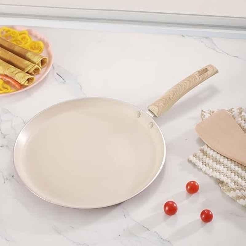 Cookaid Neo Glide 28cm Aluminium Metallic Cherry Non Stick PTFE Coated Dosa Tawa, CKD-NS-DT28-09