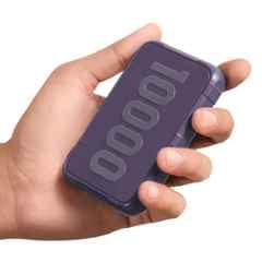 Ambrane Force 10K 10000mAh Purple Rugged, Slim Fast Charging Power Bank