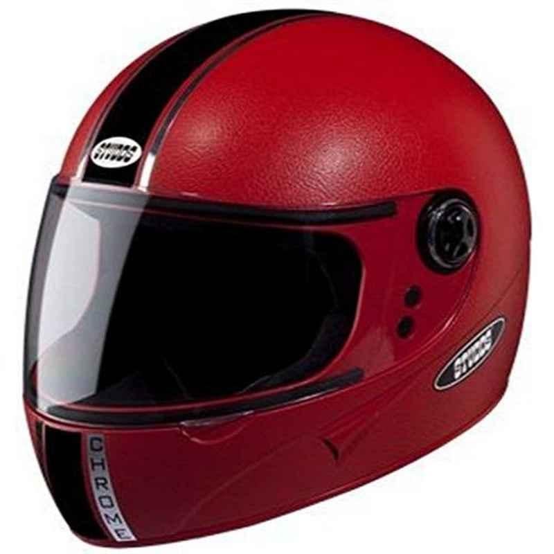 Studds Chrome Economy Large Size Red Economy Full Face Helmet