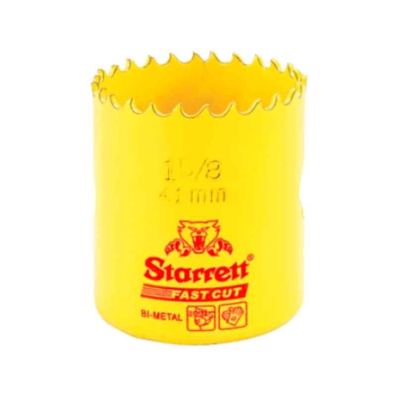 Starrett Fast Cut 41mm Yellow Bi Metal Hole Saw, FCH0158-G